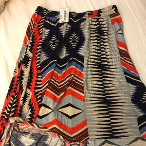 High-lo South Moon Unser tribal skirt